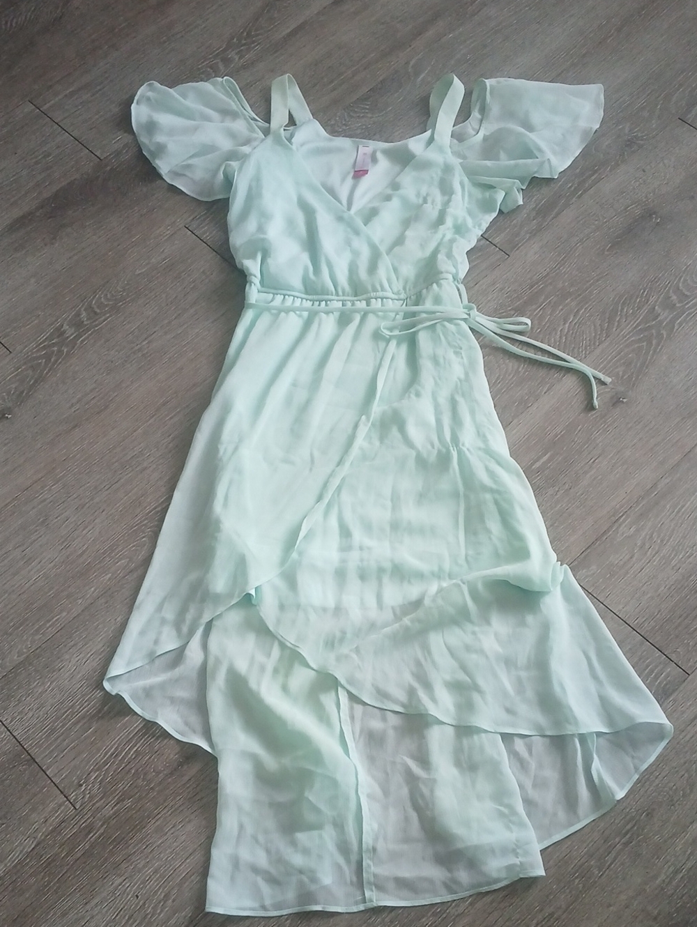 No Boundaries Mint Green Ruffle Wrap Dress